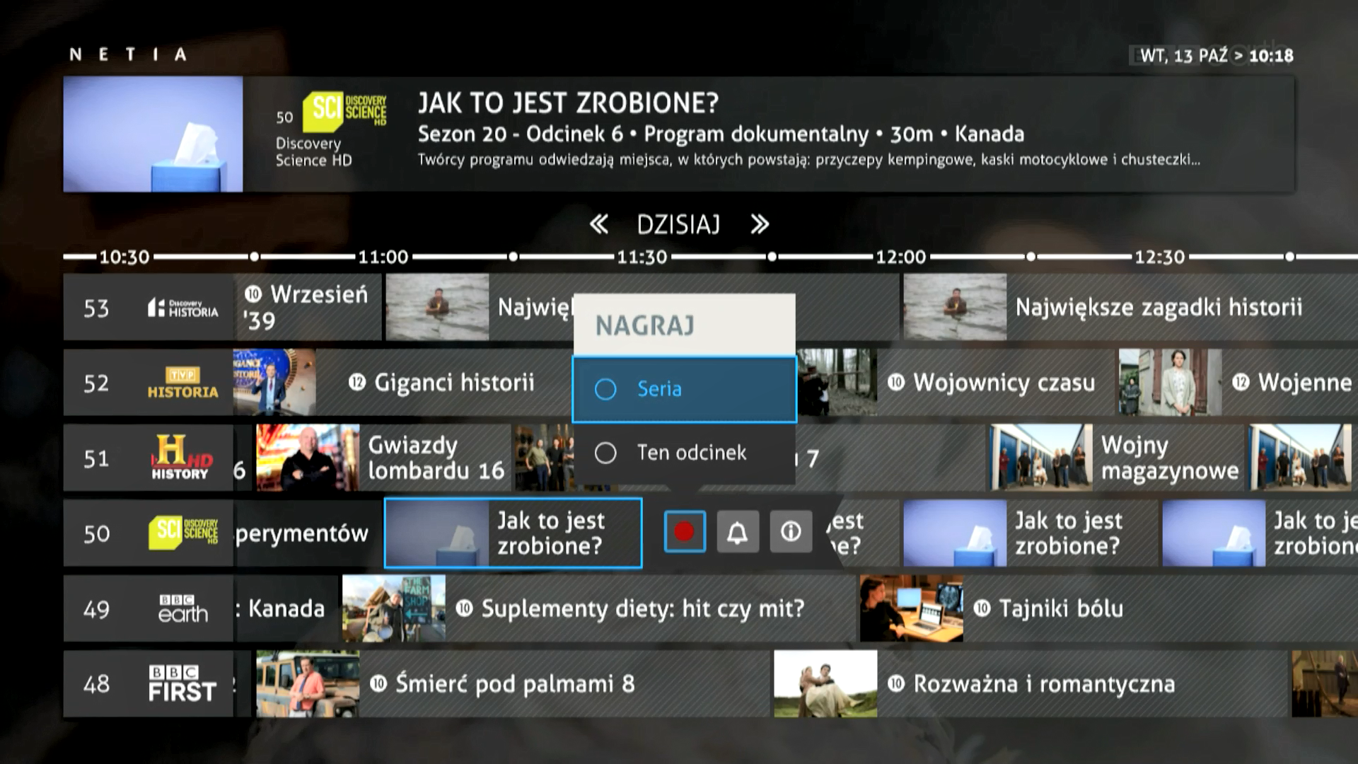 Netia Player 1.5/2.0 - zlecenie nagrań