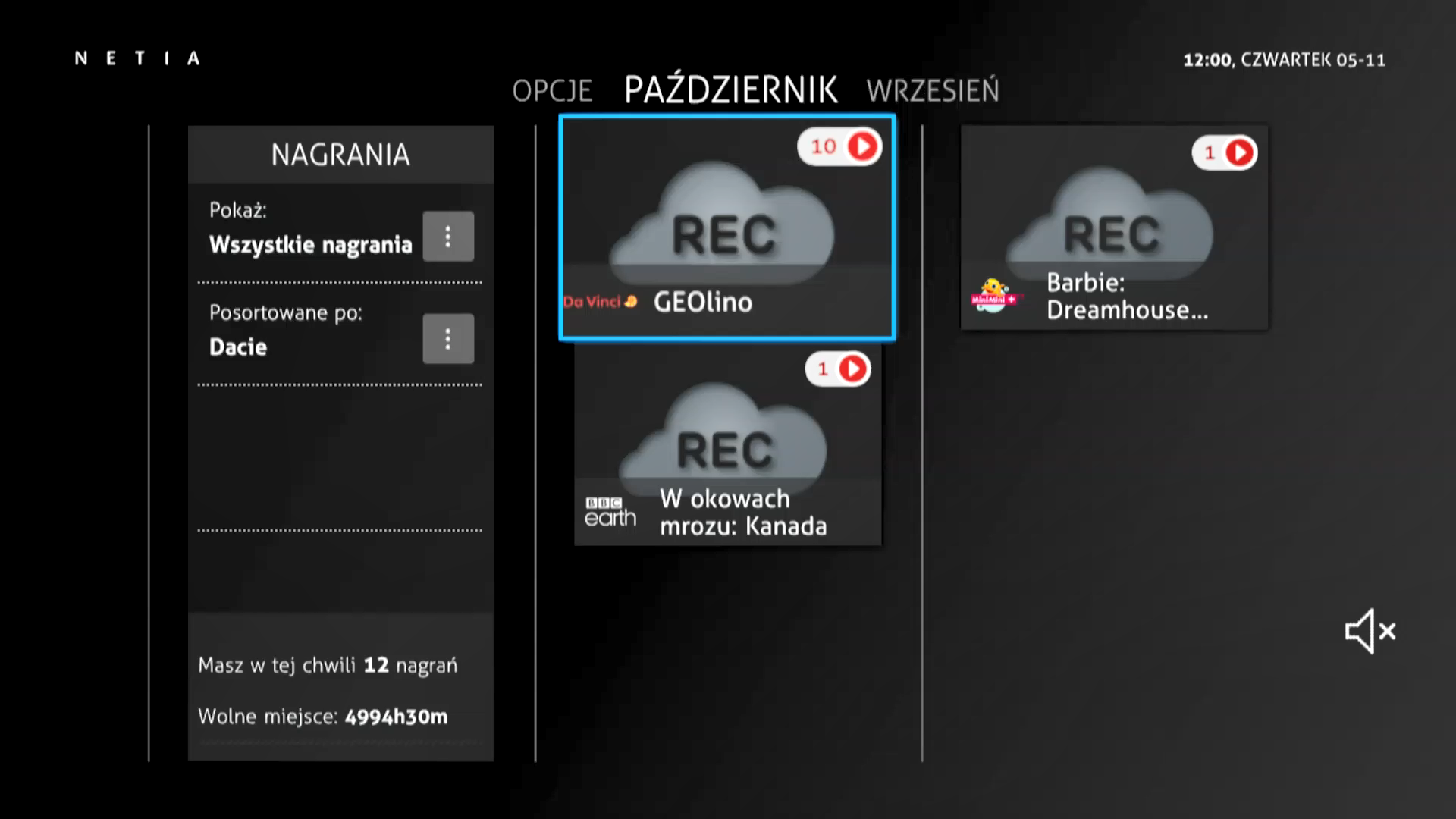 Netia Player 1.5/2.0 - usuwanie nagrań