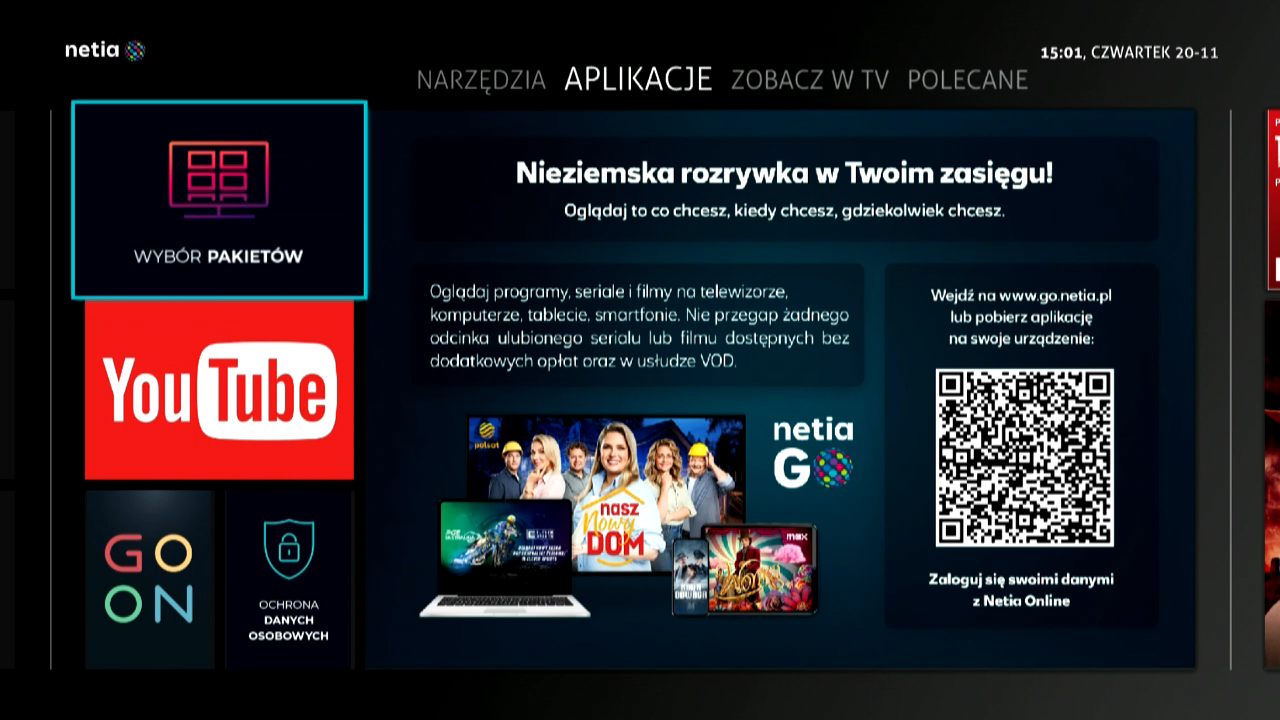 Wybór pakietów - dekoder