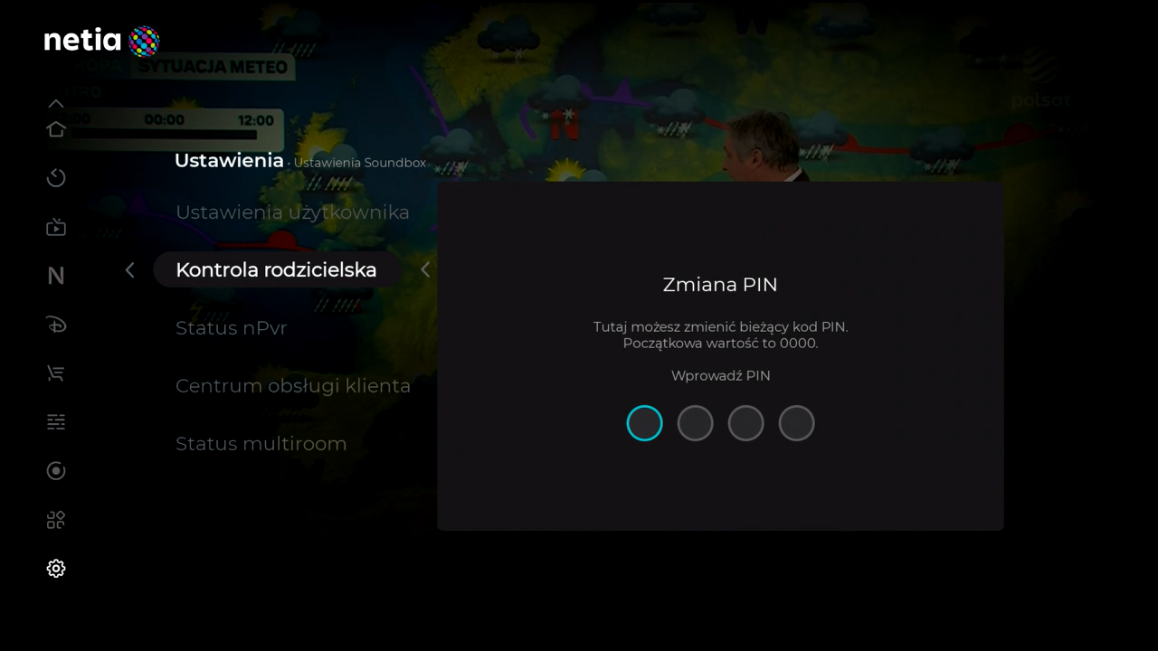 Netia Soundbox 4K - zmiania numeru PIN