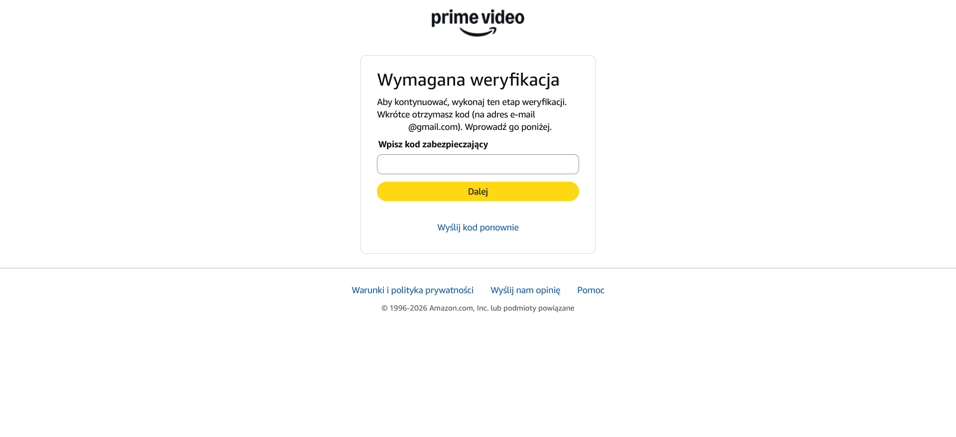 Amazon - hasło