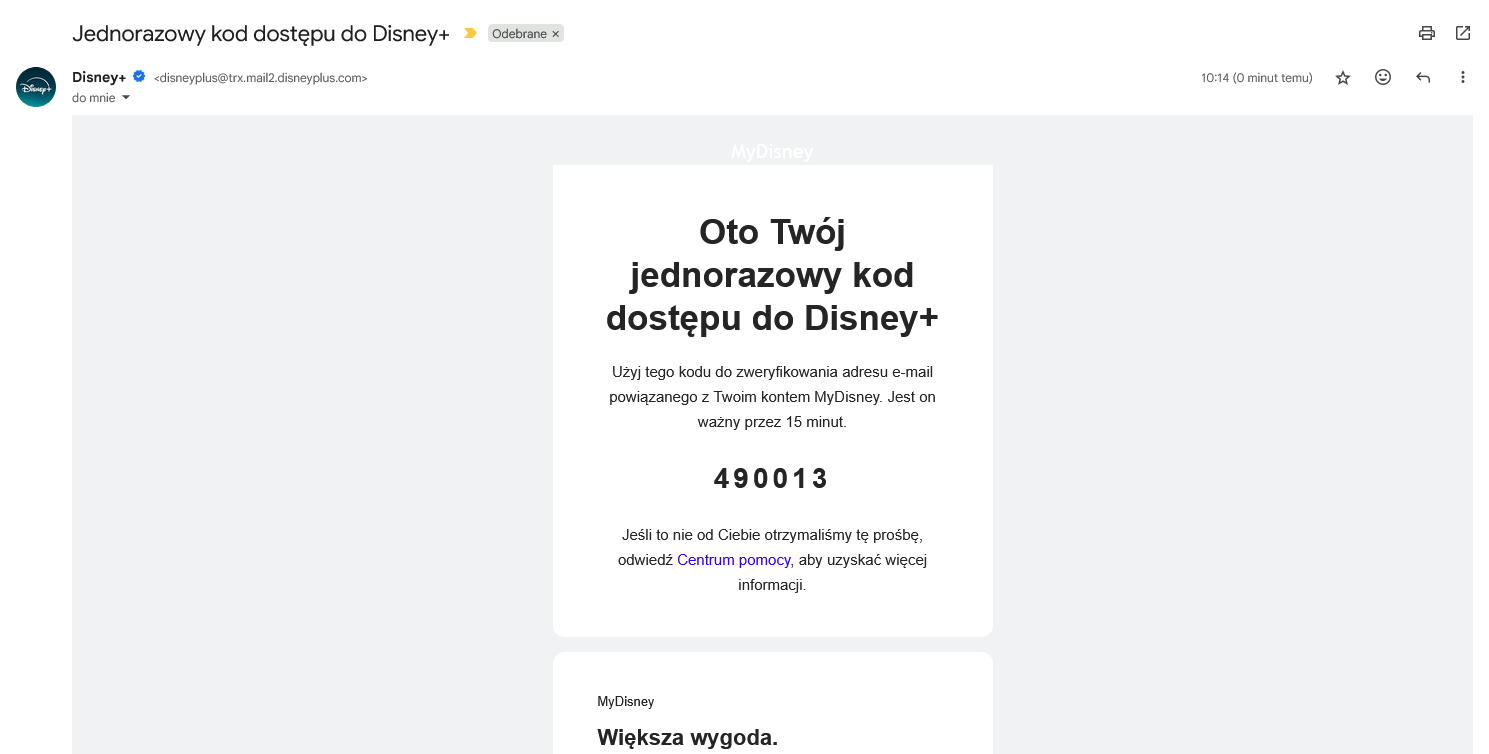 Disney - logowanie