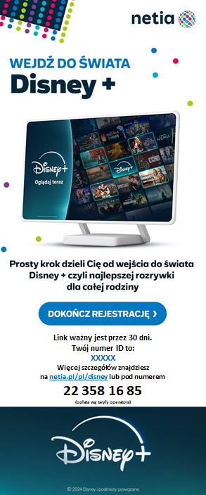 Disney - rejestracja