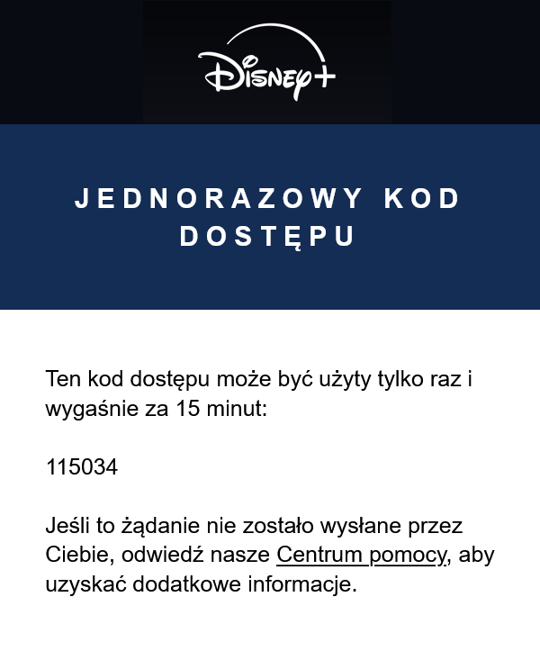 Disney - rejestracja
