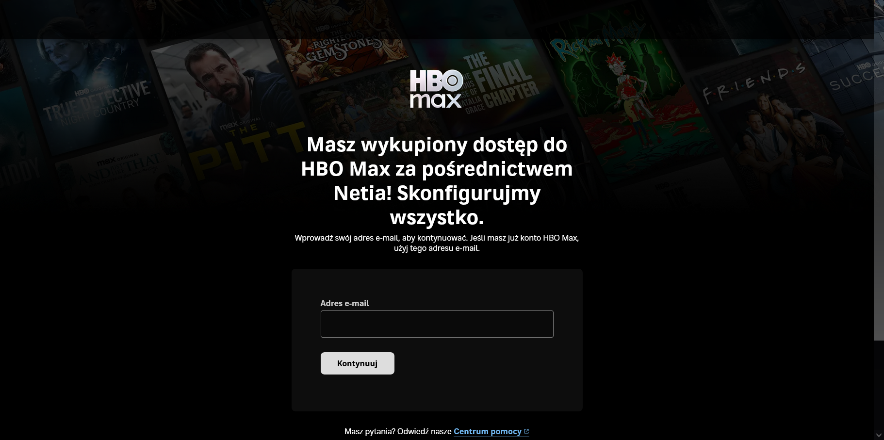 HBO MAX - rejestracja