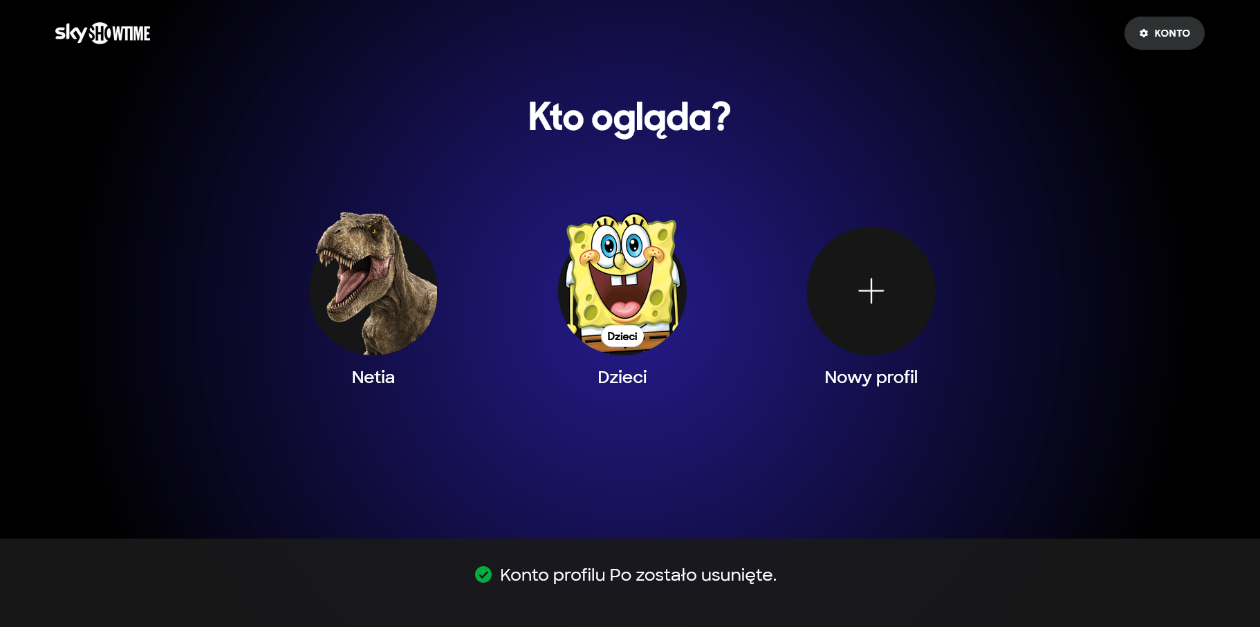 SkyShowtime - profil dodanie/edycja/usunięcie
