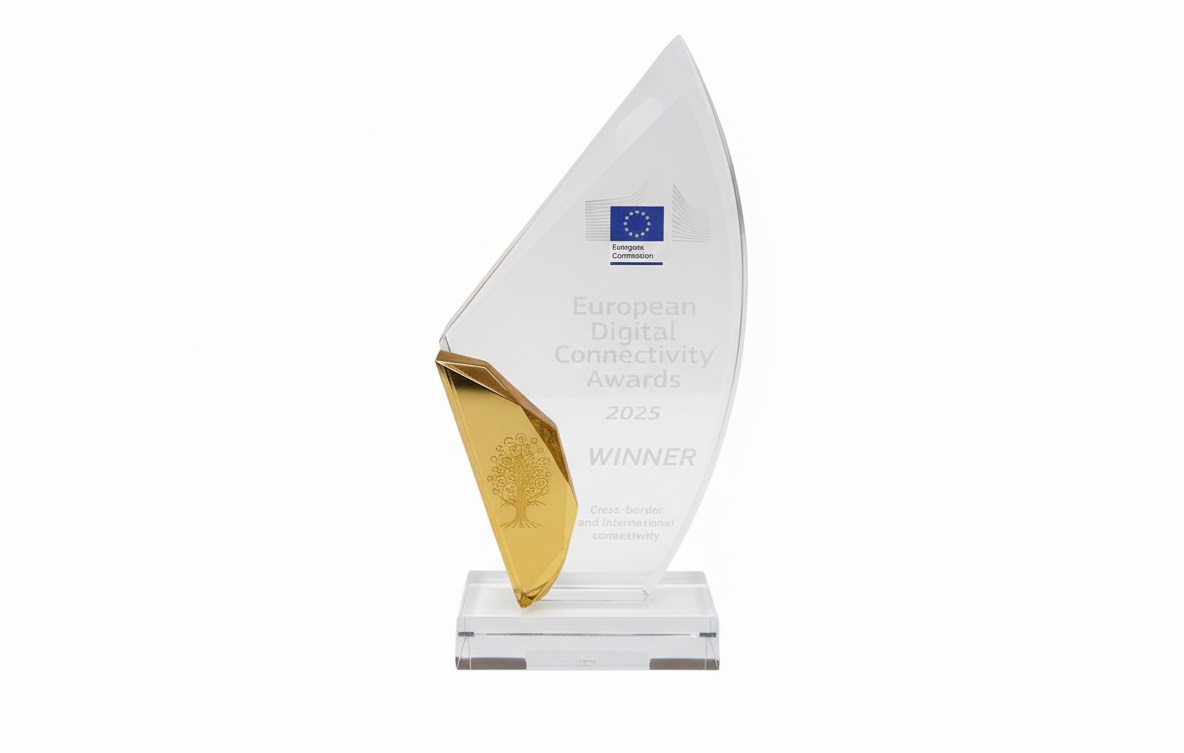 statuetka European Digital Connectivity Awards Winner