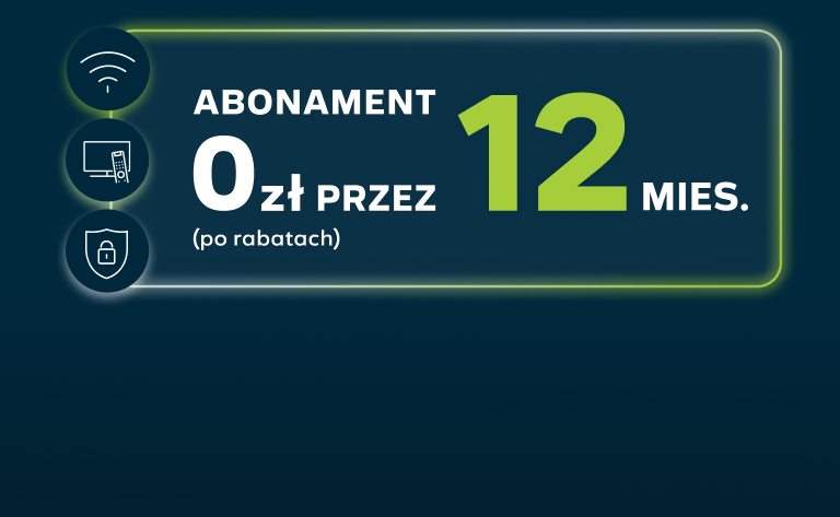 Pakiet TV i Internet do 2 Gb/s z abonamentem przez 12 miesięcy za 0 zł po rabatach