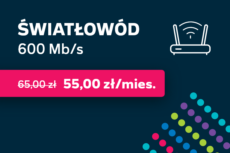 Internet Światłowodowy od 55 zł/mies