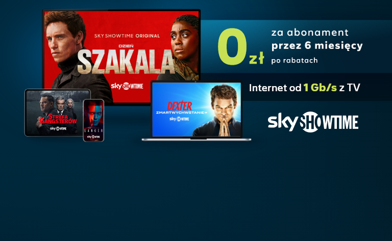 Pakiet TV i Internet od 1Gb/s z abonamentem przez 6 miesięcy za 0 zł po rabatach