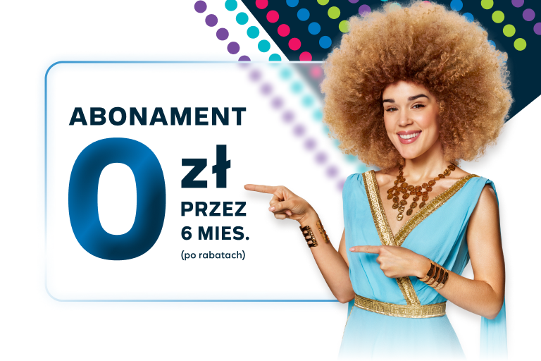 Afrodyta i oferta z 6 miesiącami z abonamentem za 0 zł po rabatch